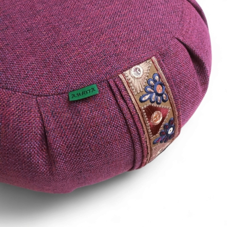 cojín meditación burdeos