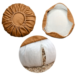 cojín meditación naranja