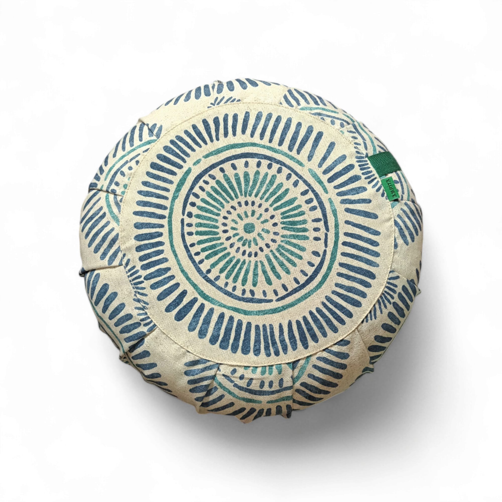 zafu meditación yoga zania azul