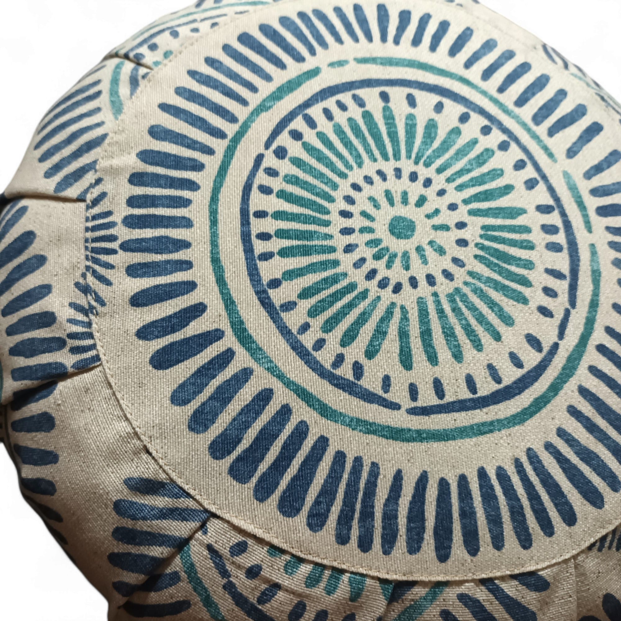 zafu meditación yoga zania azul