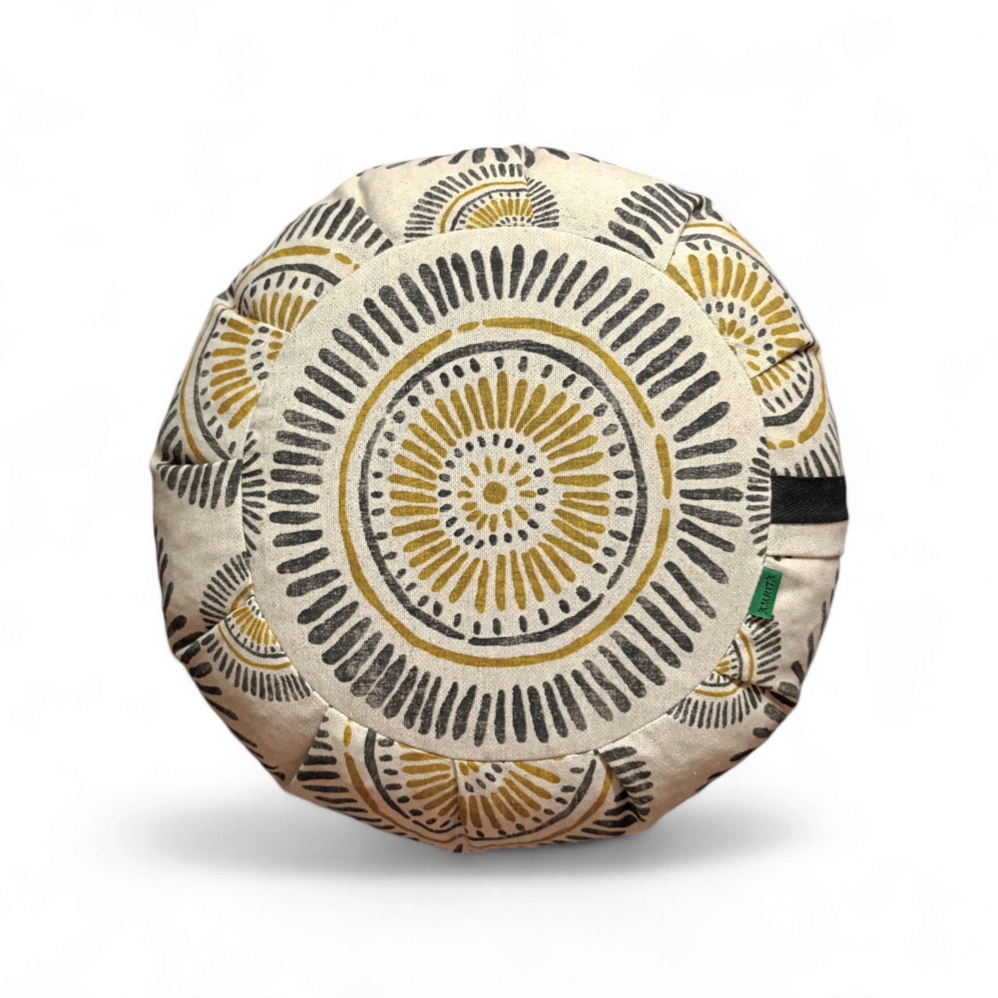 cojin meditacion yoga zania mostaza