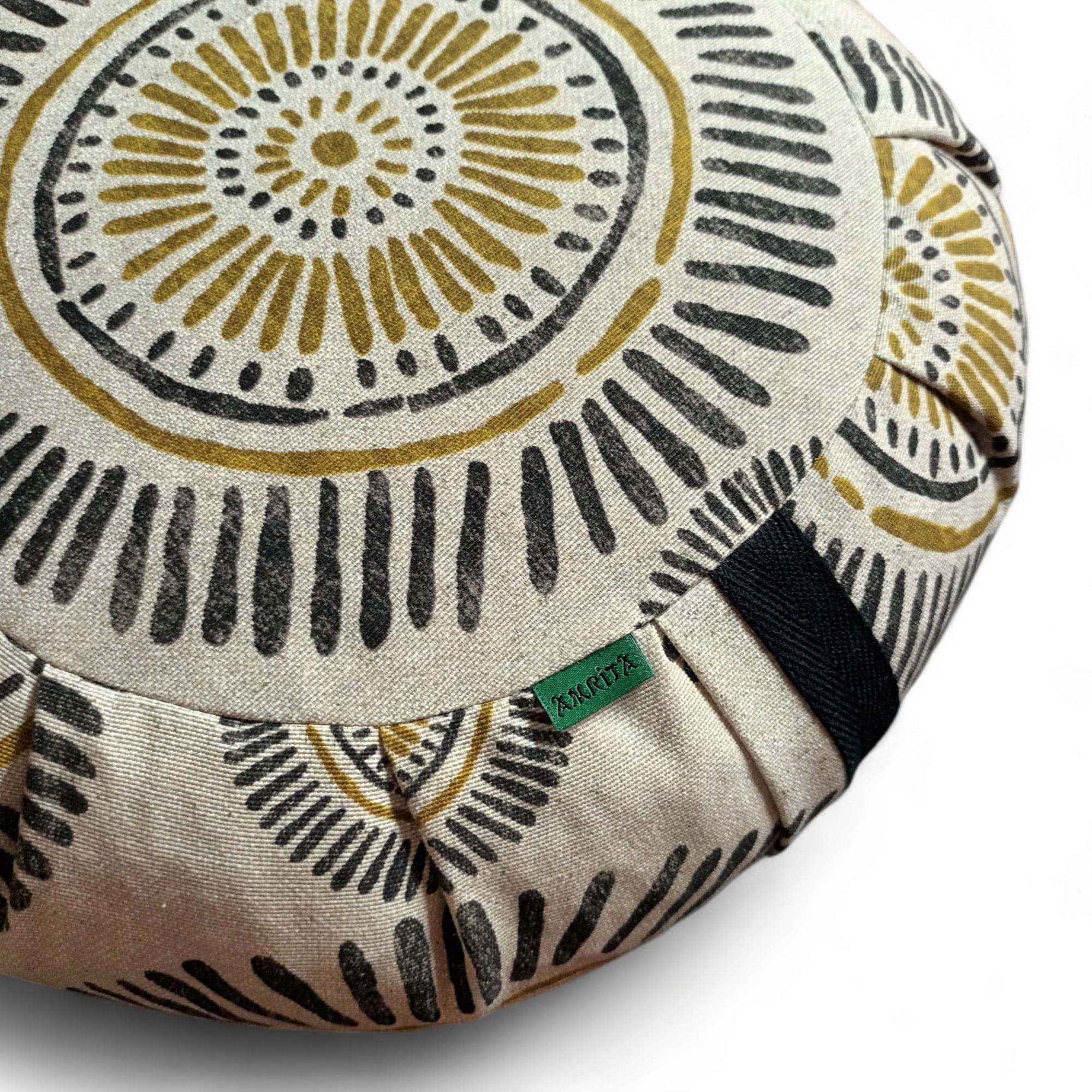 cojin meditacion yoga zania mostaza