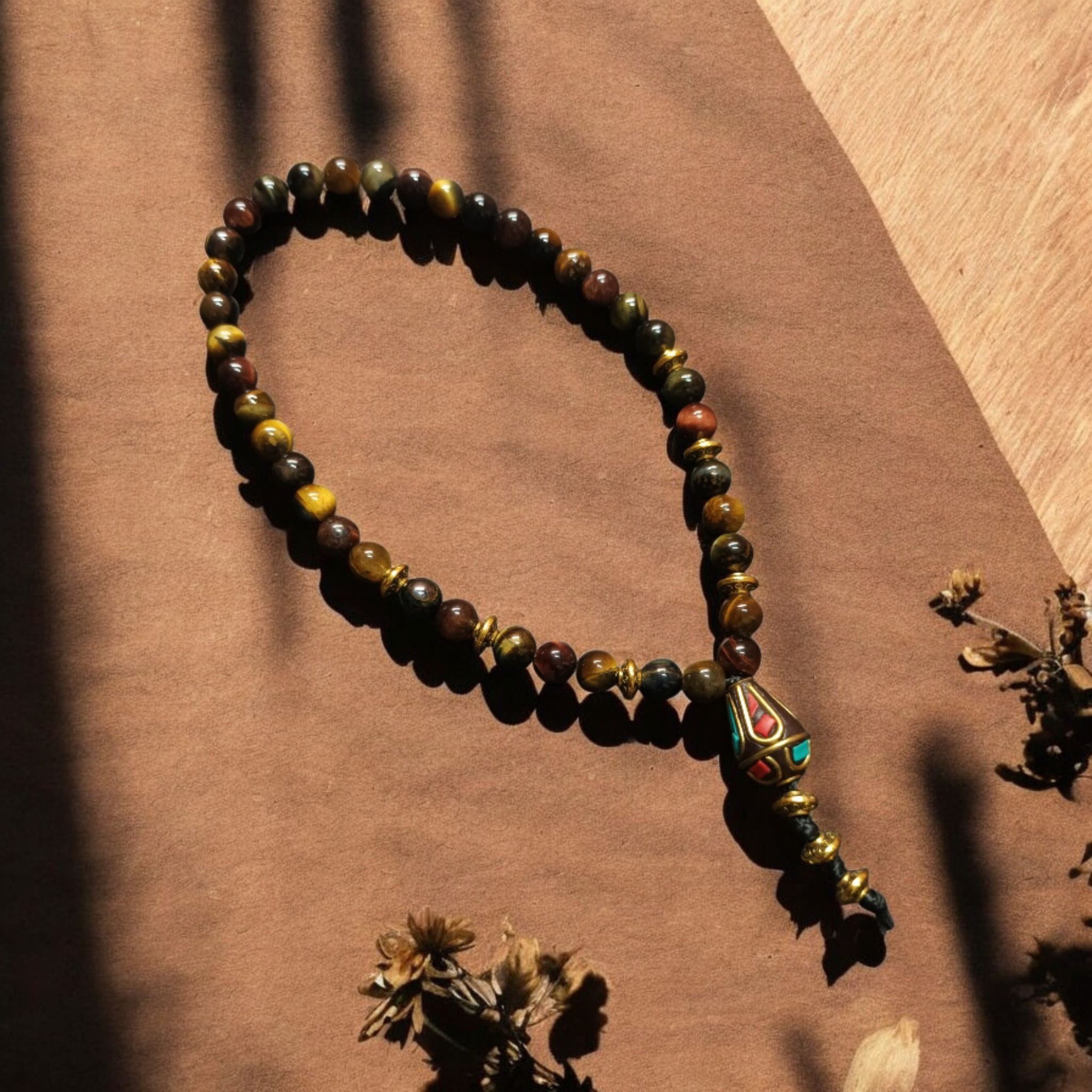 japa mala ojo de tigre