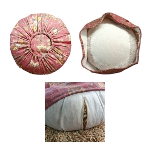 cojin zafu meditacion terracota