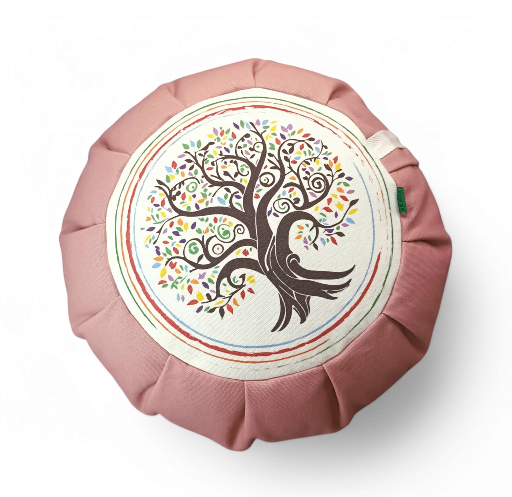 cojin meditacion yoga rosa