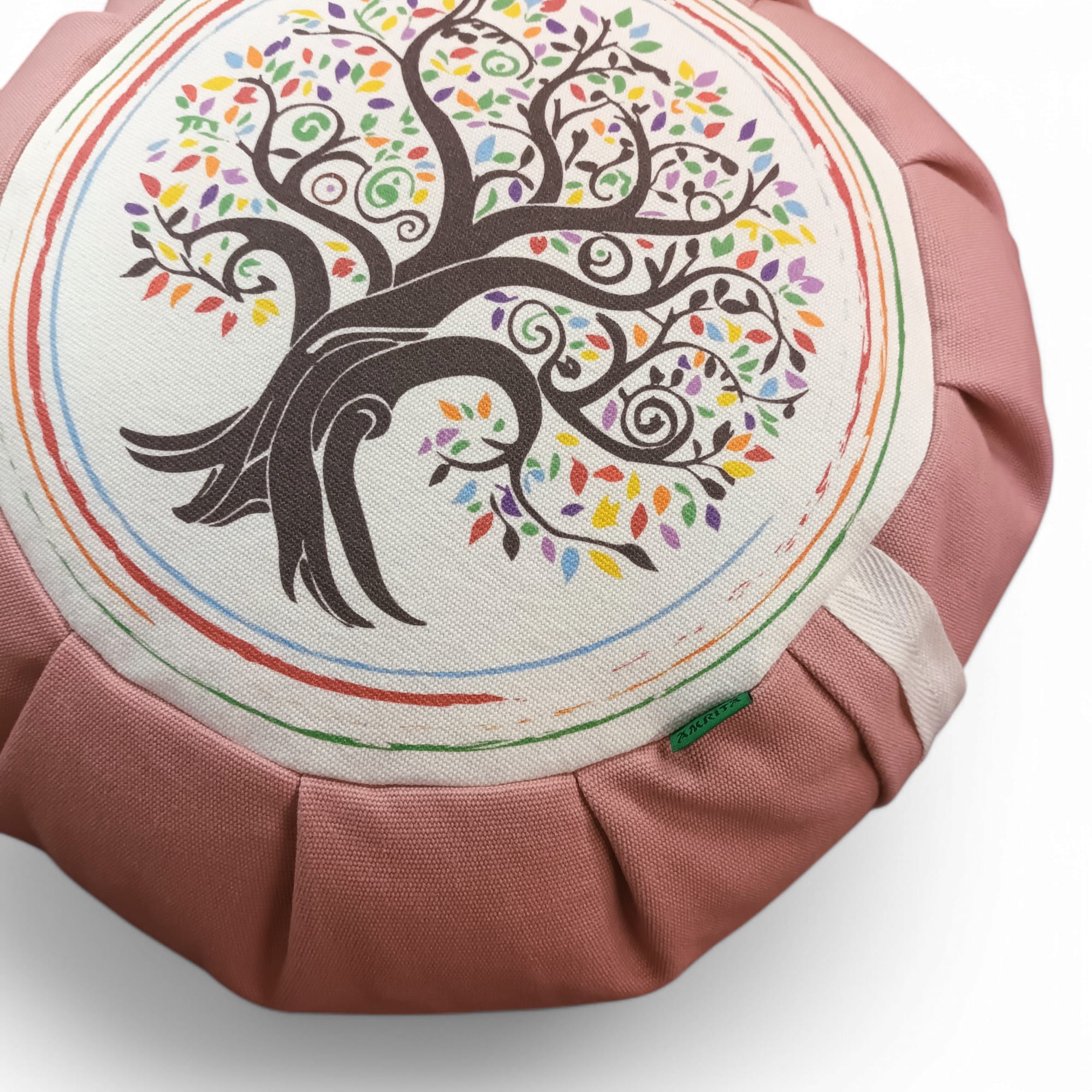 cojin meditacion yoga rosa